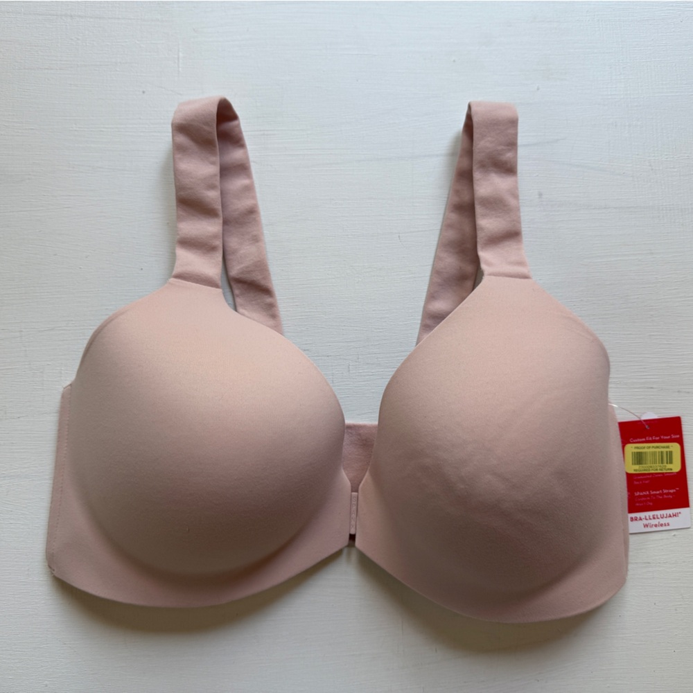 NWT SPANX Bra-llelujah!® Wireless Bra SZ 36D Nude Blush 30017R Front Close $68 - Picture 4 of 6